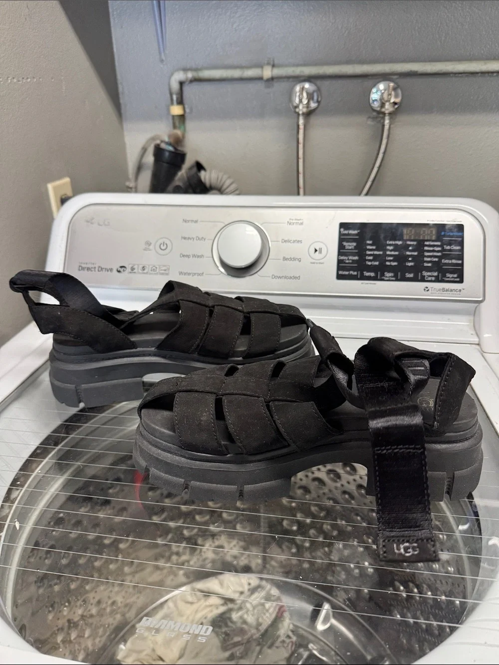 UGG Black Platform Sandals